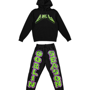 COMBO PANTS + HOODIE KNGL LOGO BLACK