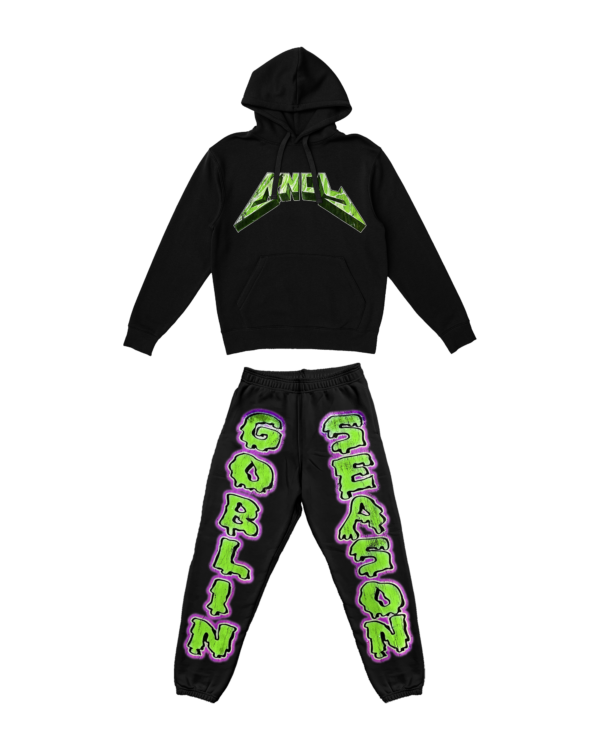 COMBO PANTS + HOODIE KNGL LOGO BLACK